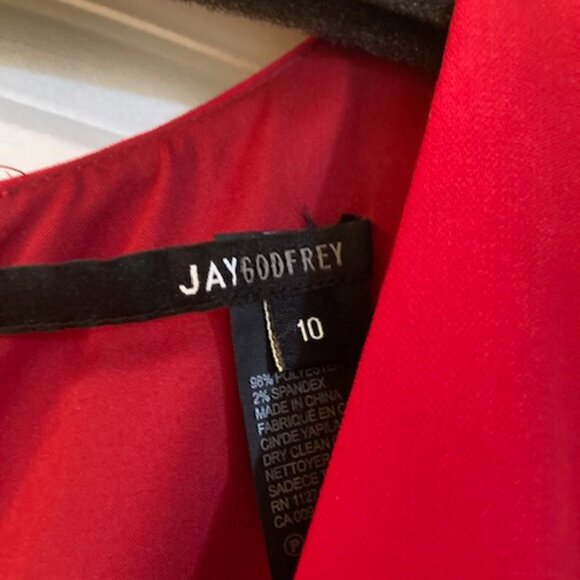 Jay Godfrey red gown with mesh - Picture 3 of 5